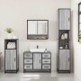 Set de muebles de baño 3 pzas madera contrachapada gris sonoma de , Muebles de baño - Ref: Foro24-3300993, Precio: 279,28 €, ...