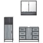 Set de muebles de baño 3 pzas madera contrachapada gris sonoma de , Muebles de baño - Ref: Foro24-3300993, Precio: 278,84 €