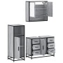 Set de muebles de baño 3 pzas madera contrachapada gris sonoma de , Muebles de baño - Ref: Foro24-3300993, Precio: 279,28 €, ...