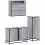 Set de muebles de baño 3 pzas madera contrachapada gris sonoma de , Muebles de baño - Ref: Foro24-3300993, Precio: 279,28 €, ...