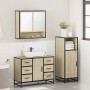 Set de muebles de baño 3 pzas madera contrachapada roble Sonoma by , Bathroom furniture - Ref: Foro24-3300991, Price: 251,87 ...