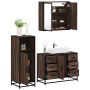 Set de muebles baño 3 pzas madera contrachapada roble marrón by , Bathroom furniture - Ref: Foro24-3300964, Price: 259,16 €, ...