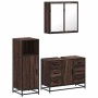 Set de muebles baño 3 pzas madera contrachapada roble marrón by , Bathroom furniture - Ref: Foro24-3300964, Price: 259,16 €, ...