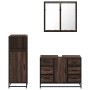 Set de muebles baño 3 pzas madera contrachapada roble marrón by , Bathroom furniture - Ref: Foro24-3300964, Price: 259,16 €, ...