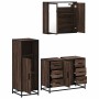 Set de muebles baño 3 pzas madera contrachapada roble marrón by , Bathroom furniture - Ref: Foro24-3300964, Price: 259,16 €, ...
