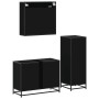 Juego de muebles de baño 3 pzas madera contrachapada negro by , Bathroom furniture - Ref: Foro24-3300970, Price: 233,61 €, Di...