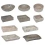 Gray marble washbasin Ø40x12 cm by vidaXL, Sinks - Ref: Foro24-149158, Price: 120,82 €, Discount: %