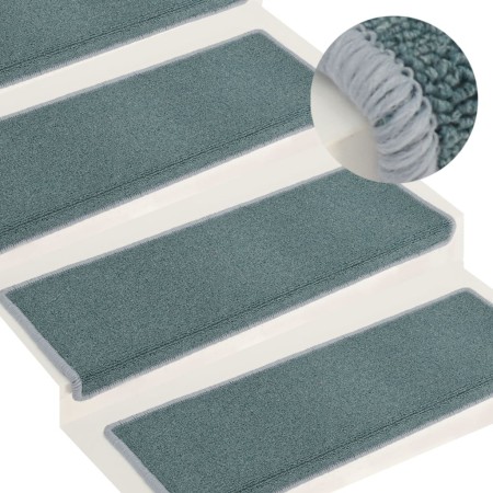 Stair tread mats 15 pcs blue 65x21x4 cm by vidaXL, Stair mats - Ref: Foro24-326194, Price: 66,16 €, Discount: %