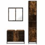 Set de muebles baño 3 pzas madera contrachapada roble ahumado von , Badezimmermöbel - Ref: Foro24-3301092, Preis: 289,72 €, R...