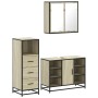 Set de muebles de baño 3 pzas madera contrachapada roble Sonoma von , Badezimmermöbel - Ref: Foro24-3301031, Preis: 228,71 €,...