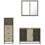 Set de muebles de baño 3 pzas madera contrachapada roble Sonoma von , Badezimmermöbel - Ref: Foro24-3301031, Preis: 228,71 €,...