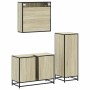 Set de muebles de baño 3 pzas madera contrachapada roble Sonoma von , Badezimmermöbel - Ref: Foro24-3301031, Preis: 228,71 €,...