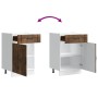 Mueble bajo de cocina Lucca madera de ingeniería roble ahumado de , Armarios de cocina - Ref: Foro24-853722, Precio: 95,54 €,...