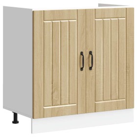 Mueble bajo fregadero Lucca madera contrachapada roble sonoma de , Armarios de cocina - Ref: Foro24-853690, Precio: 82,66 €, ...