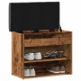 Banco zapatero madera de ingeniería madera vieja 62x32x50 cm by , Benches for halls and storage - Ref: Foro24-857629, Price: ...