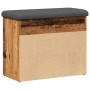 Banco zapatero madera de ingeniería madera vieja 62x32x50 cm by , Benches for halls and storage - Ref: Foro24-857629, Price: ...