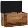 Banco con almacenaje madera ingeniería madera vieja 82x42x45 cm de , Bancos para recibidores y almacenamiento - Ref: Foro24-8...