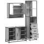 Set de muebles de baño 3 pzas madera contrachapada gris sonoma by , Bathroom furniture - Ref: Foro24-3301183, Price: 263,90 €...