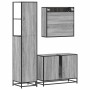 Set de muebles de baño 3 pzas madera contrachapada gris sonoma by , Bathroom furniture - Ref: Foro24-3301183, Price: 263,90 €...