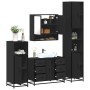 Juego de muebles de baño 4 pzas madera contrachapada negro von , Badezimmermöbel - Ref: Foro24-3301230, Preis: 462,60 €, Raba...