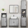 Set de muebles de baño 4 pzas madera contrachapada gris sonoma by , Bathroom furniture - Ref: Foro24-3301188, Price: 363,45 €...