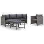 6-piece garden furniture set and gray synthetic rattan cushions by vidaXL, Garden sets - Ref: Foro24-3059756, Price: 426,10 €...