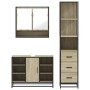 Set de muebles de baño 3 pzas madera contrachapada roble sonoma von , Badezimmermöbel - Ref: Foro24-3301181, Preis: 260,69 €,...