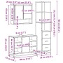 Set de muebles de baño 3 pzas madera contrachapada roble sonoma von , Badezimmermöbel - Ref: Foro24-3301181, Preis: 260,69 €,...