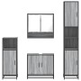 Set de muebles de baño 4 pzas madera contrachapada gris sonoma de , Muebles de baño - Ref: Foro24-3301218, Precio: 359,62 €, ...