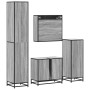 Set de muebles de baño 4 pzas madera contrachapada gris sonoma de , Muebles de baño - Ref: Foro24-3301218, Precio: 359,62 €, ...
