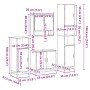Set de muebles de baño 4 pzas madera contrachapada gris sonoma de , Muebles de baño - Ref: Foro24-3301218, Precio: 359,62 €, ...