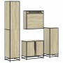 Juego de muebles de baño 4 pzas contrachapada roble sonoma by , Bathroom furniture - Ref: Foro24-3301226, Price: 417,86 €, Di...