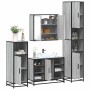 Set de muebles de baño 4 pzas madera contrachapada gris sonoma von , Badezimmermöbel - Ref: Foro24-3301213, Preis: 425,04 €, ...