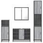 Set de muebles de baño 4 pzas madera contrachapada gris sonoma von , Badezimmermöbel - Ref: Foro24-3301213, Preis: 425,04 €, ...