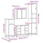 Set de muebles de baño 4 pzas madera contrachapada gris sonoma von , Badezimmermöbel - Ref: Foro24-3301213, Preis: 425,04 €, ...