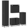 Juego de muebles de baño 4 pzas madera contrachapada negro de , Muebles de baño - Ref: Foro24-3301205, Precio: 442,41 €