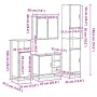 Juego de muebles de baño 4 pzas madera contrachapada negro de , Muebles de baño - Ref: Foro24-3301205, Precio: 427,67 €, Desc...