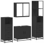 Juego de muebles de baño 4 pzas madera contrachapada negro de , Muebles de baño - Ref: Foro24-3301245, Precio: 337,11 €, Desc...