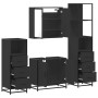 Juego de muebles de baño 4 pzas madera contrachapada negro de , Muebles de baño - Ref: Foro24-3301245, Precio: 337,11 €, Desc...
