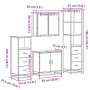 Juego de muebles de baño 4 pzas madera contrachapada negro de , Muebles de baño - Ref: Foro24-3301245, Precio: 337,11 €, Desc...