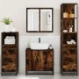 Set de muebles baño 4 pzas madera contrachapada roble ahumado by , Bathroom furniture - Ref: Foro24-3301247, Price: 296,09 €,...