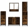 Set de muebles baño 4 pzas madera contrachapada roble ahumado by , Bathroom furniture - Ref: Foro24-3301302, Price: 318,35 €,...