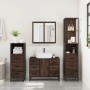 Set de muebles baño 4 pzas madera contrachapada roble marrón de , Muebles de baño - Ref: Foro24-3301264, Precio: 432,28 €, De...