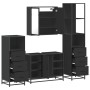 Juego de muebles de baño 4 pzas madera contrachapada negro de , Muebles de baño - Ref: Foro24-3301270, Precio: 365,47 €, Desc...