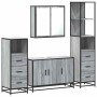 Set de muebles de baño 4 pzas madera contrachapada gris sonoma by , Bathroom furniture - Ref: Foro24-3301253, Price: 365,58 €...