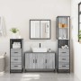 Set de muebles de baño 4 pzas madera contrachapada gris sonoma by , Bathroom furniture - Ref: Foro24-3301253, Price: 365,58 €...
