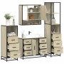 Juego de muebles de baño 4 pzas contrachapada roble sonoma by , Bathroom furniture - Ref: Foro24-3301291, Price: 424,48 €, Di...