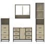 Juego de muebles de baño 4 pzas contrachapada roble sonoma by , Bathroom furniture - Ref: Foro24-3301291, Price: 424,48 €, Di...