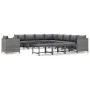 Garden furniture set 12 pieces and gray synthetic rattan cushions by vidaXL, Garden sets - Ref: Foro24-3059776, Price: 678,58...
