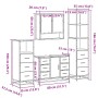 Juego de muebles de baño 4 pzas contrachapada roble sonoma by , Bathroom furniture - Ref: Foro24-3301291, Price: 424,48 €, Di...